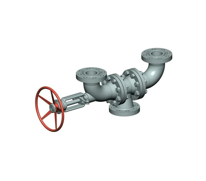 Переключающее устройство ПУ 100-16 23с16нж DN 100 PN 1,6 МПа У1, корпус ст. 20Л - фото товара